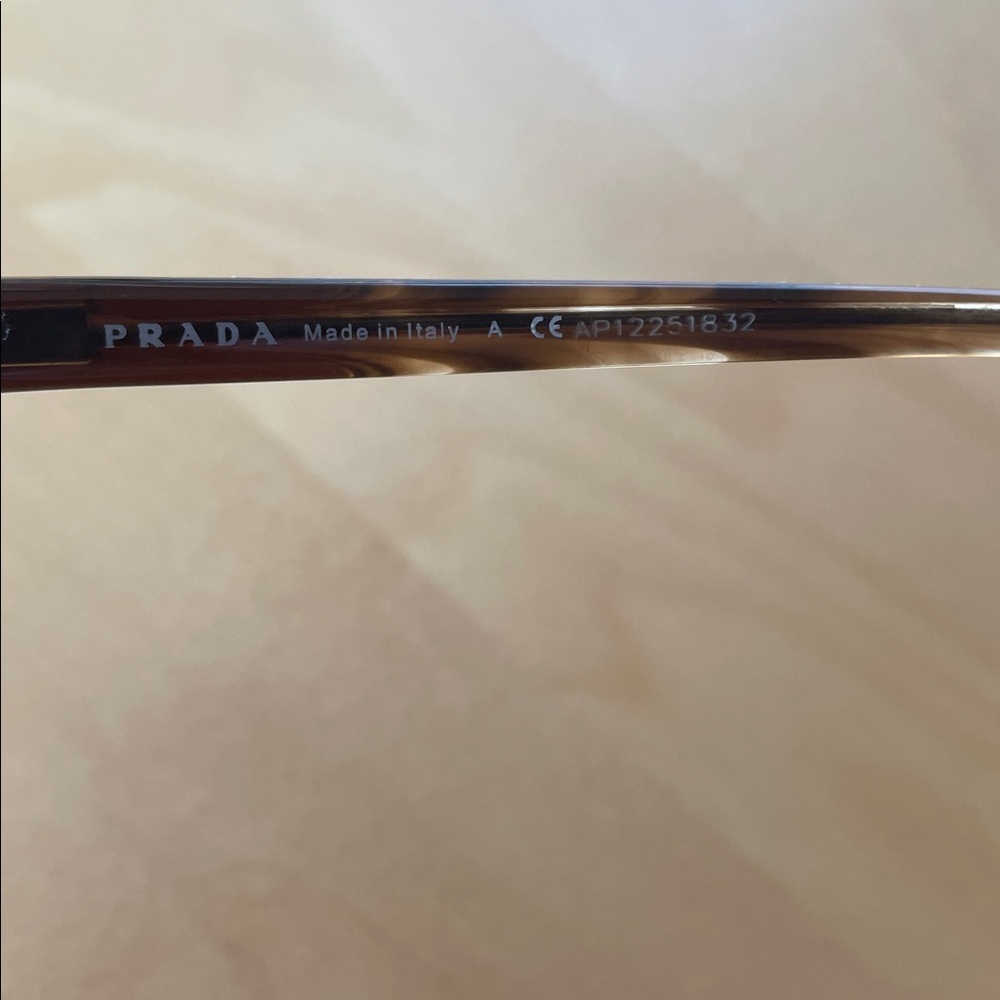 Authentic Prada Lenses Rectangular Eyeglasses Adjustable Leopard - Picture 4 of 9